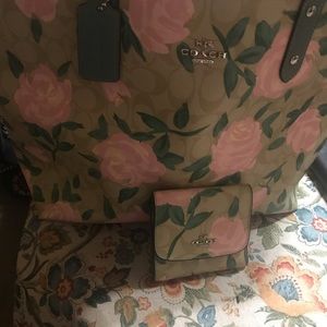 Coach handbag with matching wallet